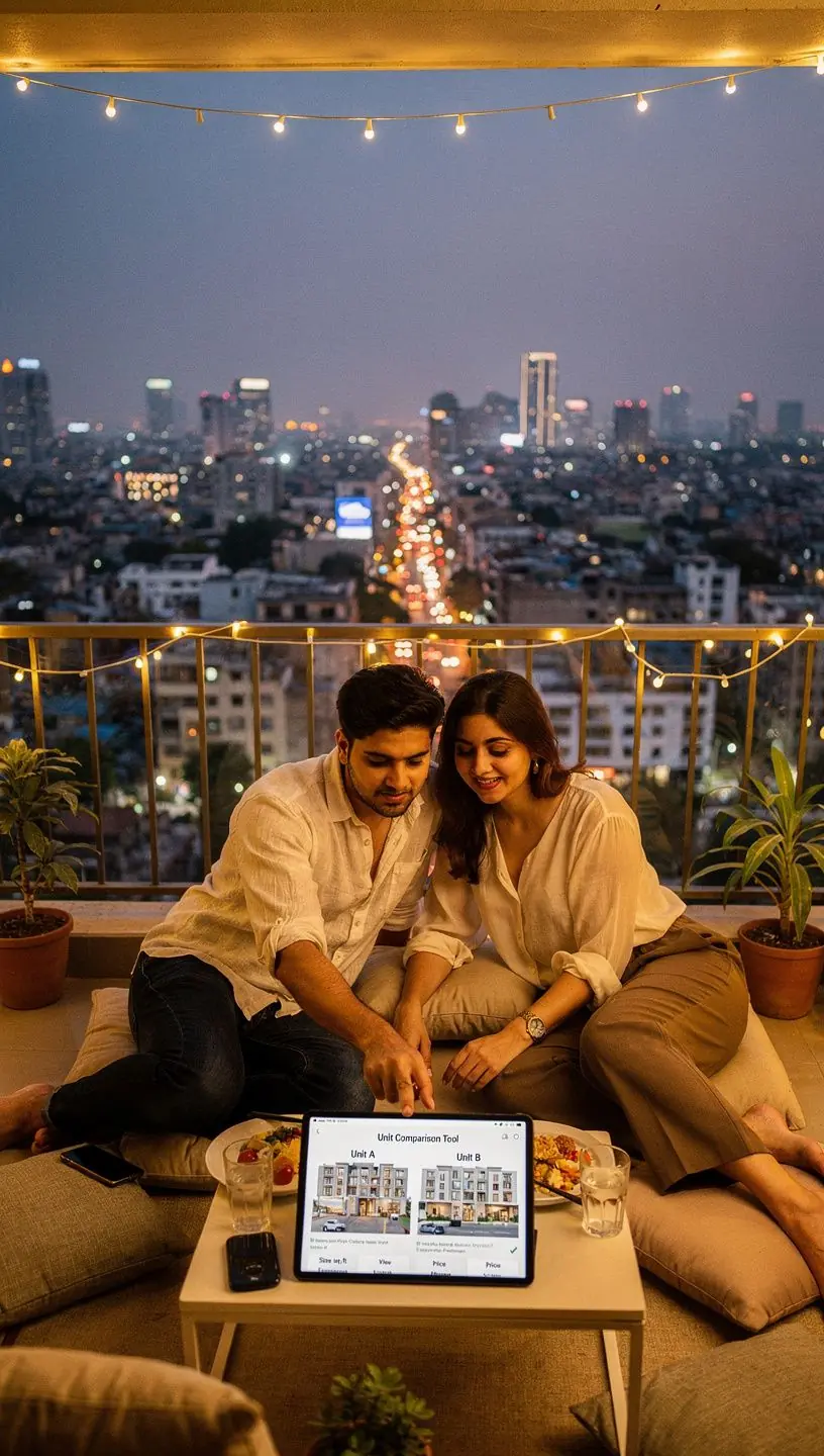 فیشن ایبل اپارٹمنٹ کی رہائشی جگہ کا منظر